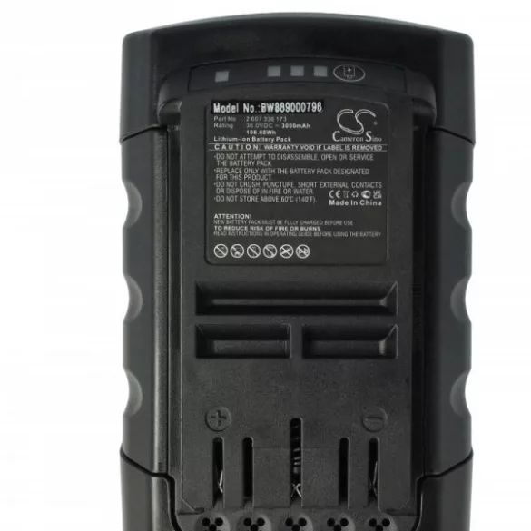 Fűnyíró Bosch 2 607 336 173, 1600A0022N - 3000 mAh 36 V Li-Ion, fekete / red - Utángyártott akku - VHBW