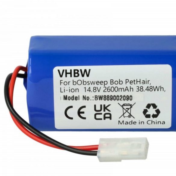 bObsweep E14040401505a for bObsweep 2600mAh, 14.4V, Li-Ion - Utángyártott porszívó akku
