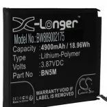 Redmi Note 12 BN5M - 4900 mAh 3.87 V Li-polymer - Utángyártott telefon akku - VHBW
