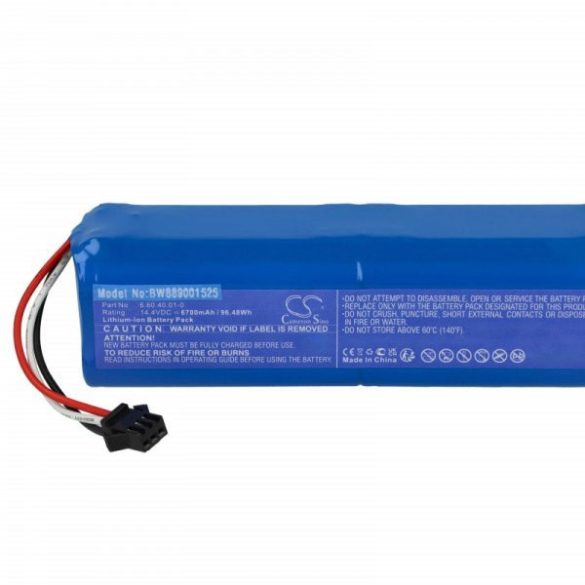 BLAUPUNKT 6.60.40.01-0 for Blaupunkt 6700mAh, 14.4V, Li-Ion - Utángyártott porszívó akku