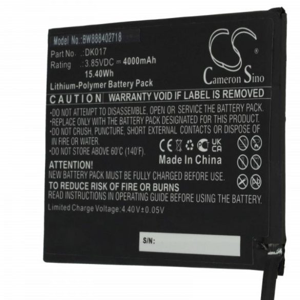 blackview DK017 - 4000 mAh 3.85 V Li-polymer - Utángyártott telefon akku