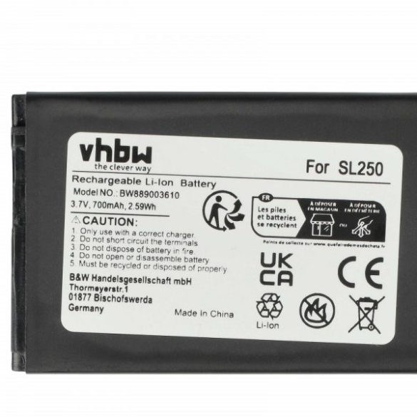 Bea-Fon SL250 - 700 mAh 3.7 V Li-Ion - utángyártott mobiltelefon akku