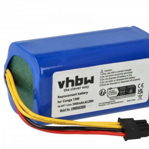 Bagotte BONA18650-MF1 for Blaupunkt 3000mAh, 14.8V, Li-Ion - Utángyártott porszívó akku