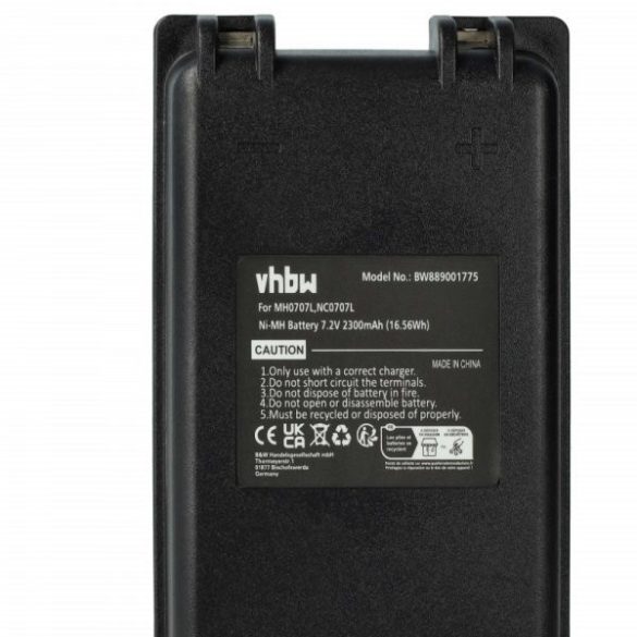 Autec MH0707L, NC0707L - 2300 mAh 7.2 V NiMH Utángyártott távirányító akku