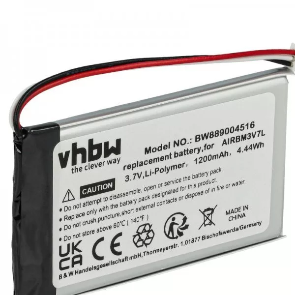   Autec R0BATT00E0018, BH3V7L, AIRBM3V7L - 1200 mAh 3.7 V Li-polymer Utángyártott távirányító akku