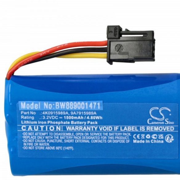 Audi 4M0 907 486, 4K0915989A - 1500 mAh 3.2 V LiFePO4 - Utángyártott vészvilágítás Akku