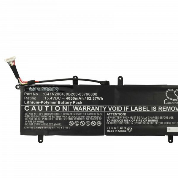 Asus 0B200-03790000, UX482 BAT, C41N2004 - 4050 mAh 15.4 V Li-polymer - Utángyártott notebook akku