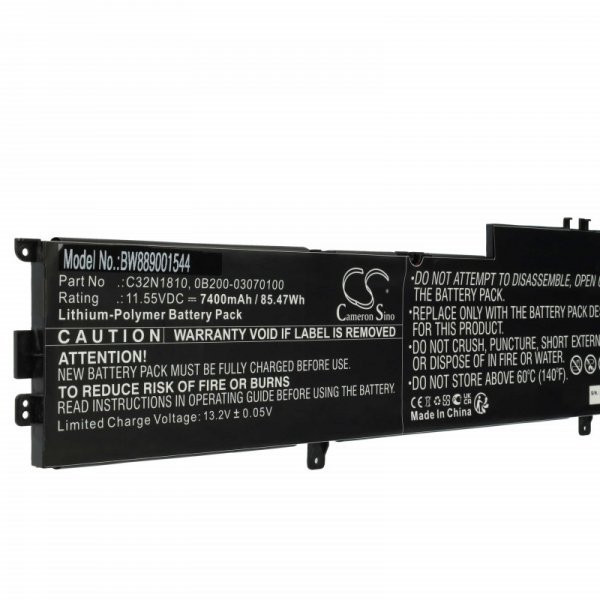 Asus 0B200-03070100, C32N1810 - 7400 mAh 11.55 V Li-polymer - Utángyártott notebook akku