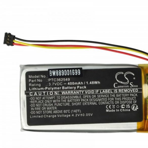 Kapucsengő - Arlo PTC362549 - 400 mAh 3.7 V Li-polymer - Utángyártott akku