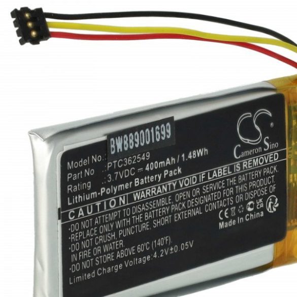 Kapucsengő - Arlo PTC362549 - 400 mAh 3.7 V Li-polymer - Utángyártott akku