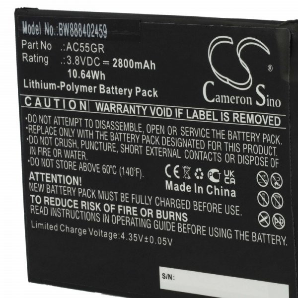 Archos AC55GR - 2800 mAh 3.8 V Li-polymer - Utángyártott telefon akku