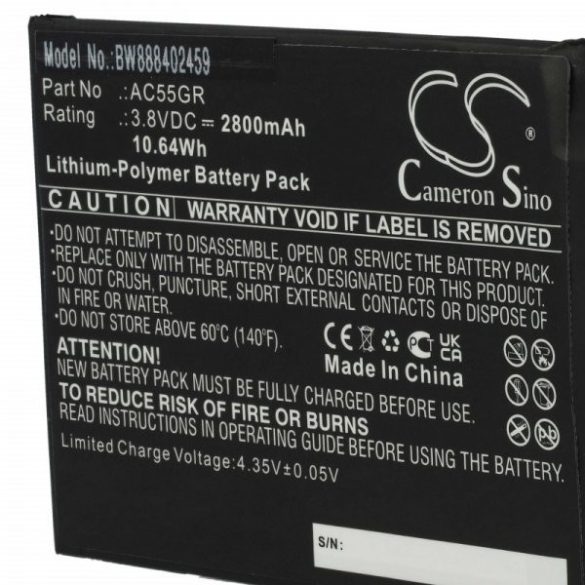 Archos AC55GR - 2800 mAh 3.8 V Li-polymer - Utángyártott telefon akku