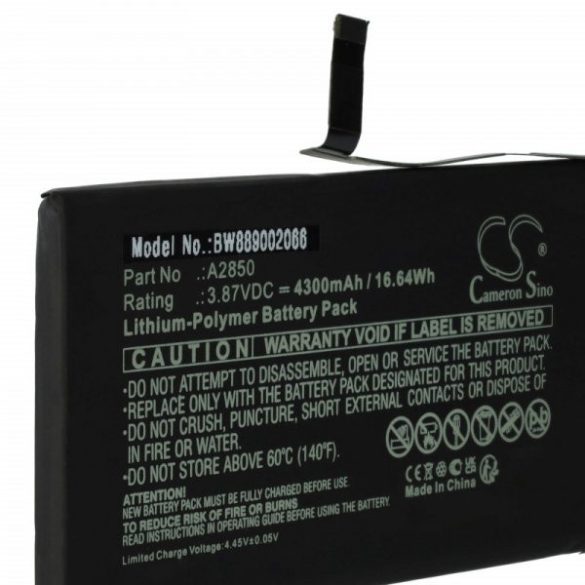 Apple A2850 - 4300 mAh 3.87 V Li-polymer - Utángyártott telefon akku