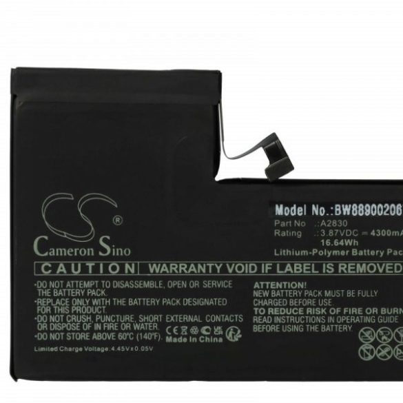 Apple A2830 - 4300 mAh 3.87 V Li-polymer - Utángyártott telefon akku