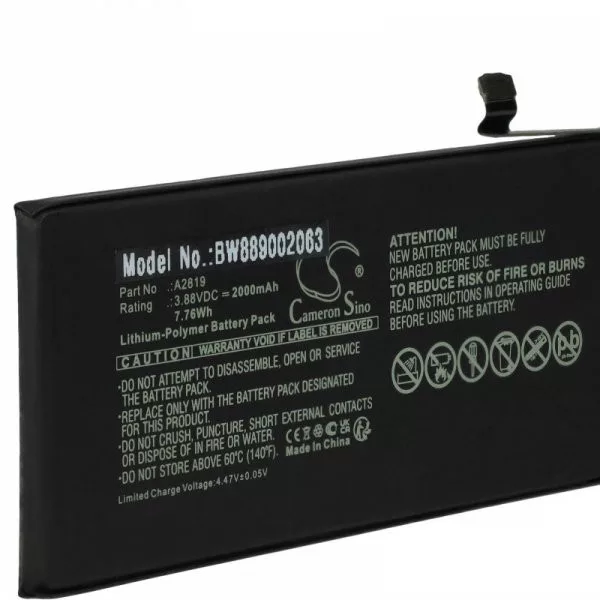 Apple A2819 - 2000 mAh 3.88 V Li-polymer - Utángyártott telefon akku