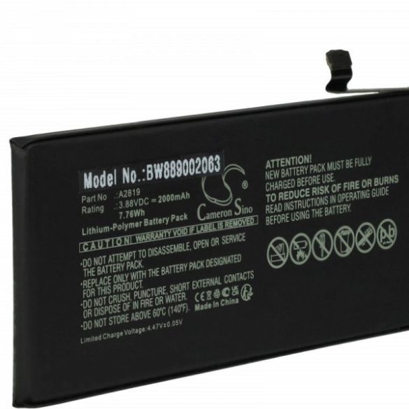 Apple A2819 - 2000 mAh 3.88 V Li-polymer - Utángyártott telefon akku