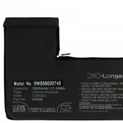   Apple A2656 - 3000 mAh 3.85 V Li-polymer - Utángyártott telefon akku