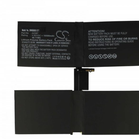 Apple A2387 - 10500 mAh 3.82 V Li-polymer - Utángyártott tablet akku