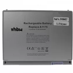  Apple A1175, MA348, MA348/A, MA348G/A, MA348J/A - 5200 mAh 10.8 V Li-polymer - Utángyártott notebook akku - VHBW