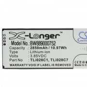   Alcatel TLi028C1, TLi028C7 - 2850 mAh 3.85 V Li-Ion - Utángyártott telefon akku