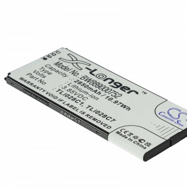 Alcatel TLi028C1, TLi028C7 - 2850 mAh 3.85 V Li-Ion - Utángyártott telefon akku