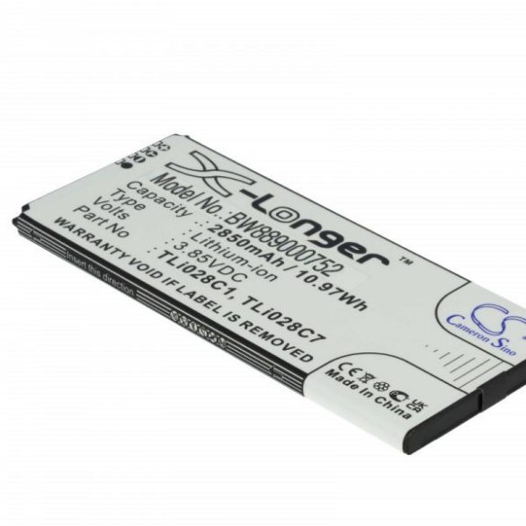 Alcatel TLi028C1, TLi028C7 - 2850 mAh 3.85 V Li-Ion - Utángyártott telefon akku