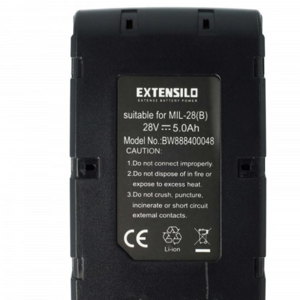 Szerszámgép akku AEG / Milwaukee 48-11-1830, 48-11-2830 - 5000 mAh, 28 V, Li-Ion - Utángyártott akku