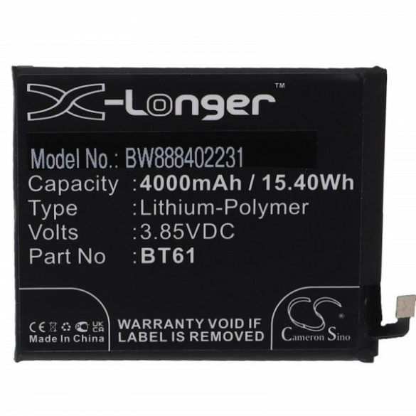Acer BT61, ATL456579 - 4000 mAh 3.85 V Li-polymer - Utángyártott telefon akku