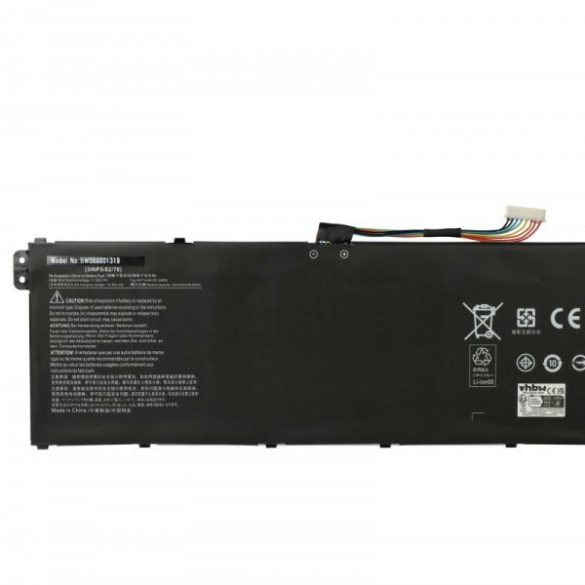 Acer AP18C8K, 3ICP5/81/68, AP18C4K - 4200 mAh 11.4 V Li-polymer, fekete - Utángyártott notebook akku