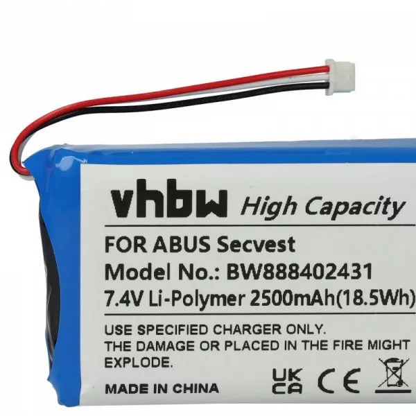   ABUS FUBT50000 - 2500 mAh 7.4 V Li-polymer Utángyártott riasztórendszer akku