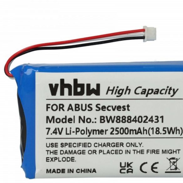 ABUS FUBT50000 - 2500 mAh 7.4 V Li-polymer Utángyártott riasztórendszer akku
