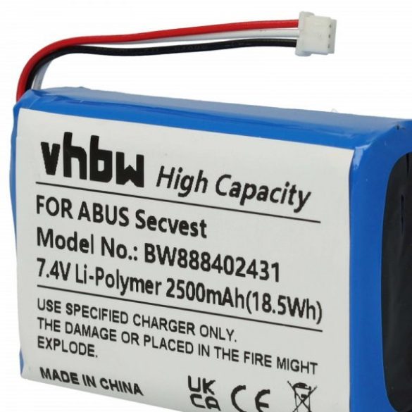 ABUS FUBT50000 - 2500 mAh 7.4 V Li-polymer Utángyártott riasztórendszer akku