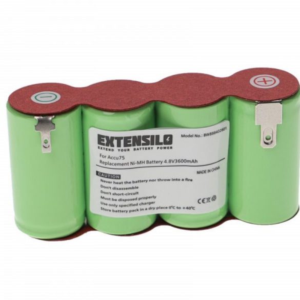 Fűnyíró 4071307021, 4006043048, 8802-00.630.00, Accu75 - 3600 mAh 4.8 V NiMH - Utángyártott akku