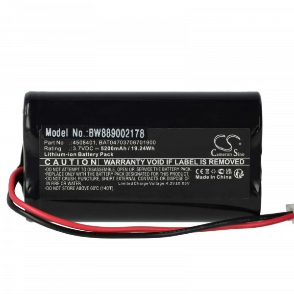 Asztali Lámpa BAT04703706701900, 4508401 - 5200 mAh 3.7 V Li-Ion - Utángyártott akku