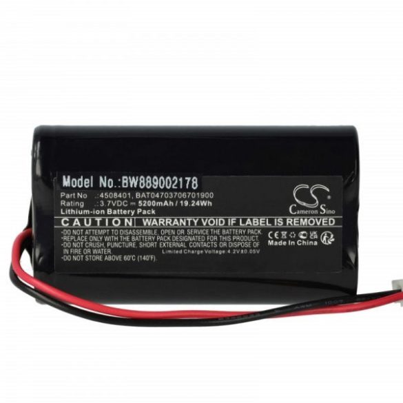Asztali Lámpa BAT04703706701900, 4508401 - 5200 mAh 3.7 V Li-Ion - Utángyártott akku