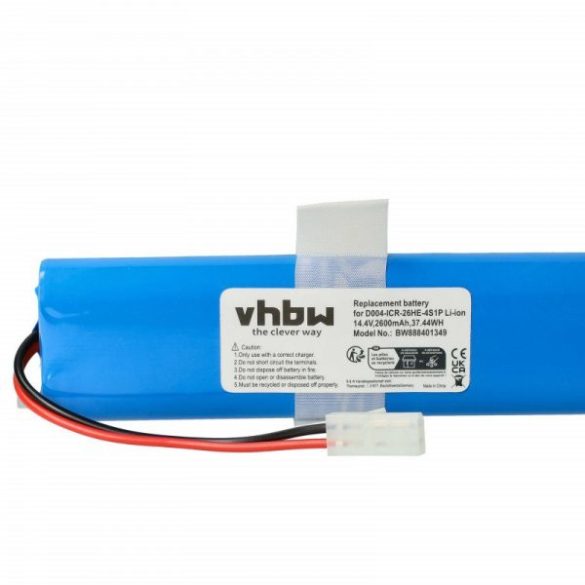 360 D043-INR-M26-4S1P, SS-2230002528, INR18650F9M-4S1P for Tefal 2600mAh, 14.4V, Li-Ion - Utángyártott porszívó akku