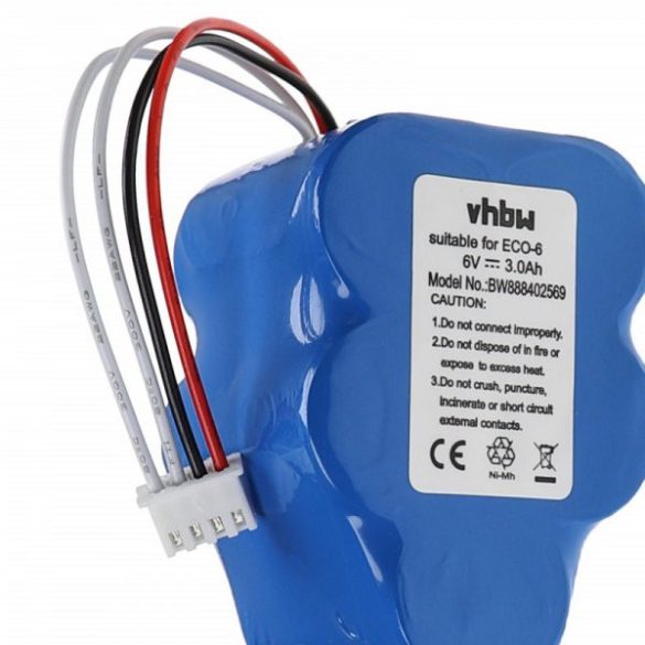 945-0005, 945-0006, 205-0001, 945-0024, LP43SC3300P5 for Hoover 3000mAh, 6V, NiMH - Utángyártott akku