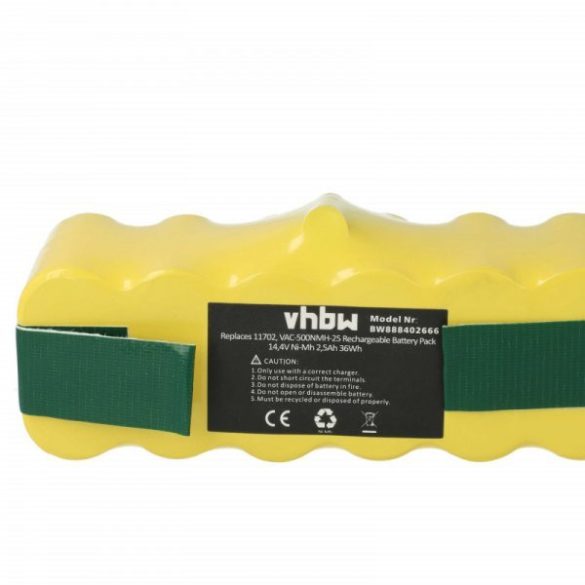 iRobot Roomba 500 2500mAh, 14.4V, NiMH - Utángyártott akku