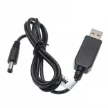 USB adapter - USB A -> 5,5 x 2,5 mm hengeres csatlakozó - 5 V / 2 A -> 9 V / 0.9 A - VHBW