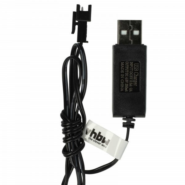   USB RC Töltőkábel Batteries SM-2P csatlakozó, 60 cm 4.8 V