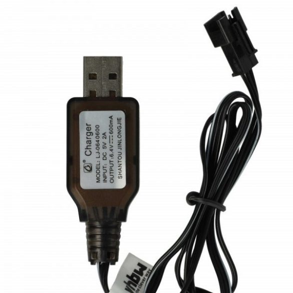 USB RC Töltőkábel Batteries SM-3P csatlakozó, 60 cm 6.4 V