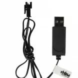 USB RC Töltőkábel Batteries SM-2P csatlakozó, 60 cm 7.2 V - VHBW