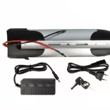 elektromos kerékpár akku - Prophete (TRIO), DeHawk, Stratos - 10 Ah 36 V Li-Ion, fekete / silver - Utángyártott - VHBW
