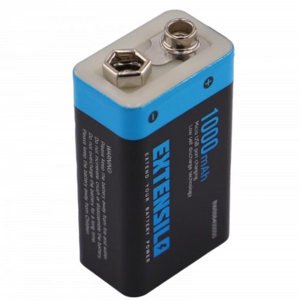 9V Li-polymer akkumulátor 1000mah micro-usb