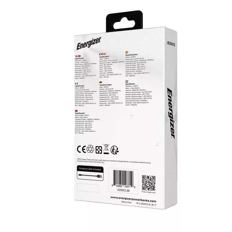 Energizer UE20012 20000mAh Powerbank
