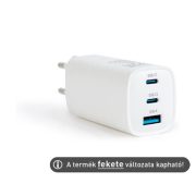   Adapter hálózati Delight USB + Type-C max65W gyorstöltéssel – FEKETE