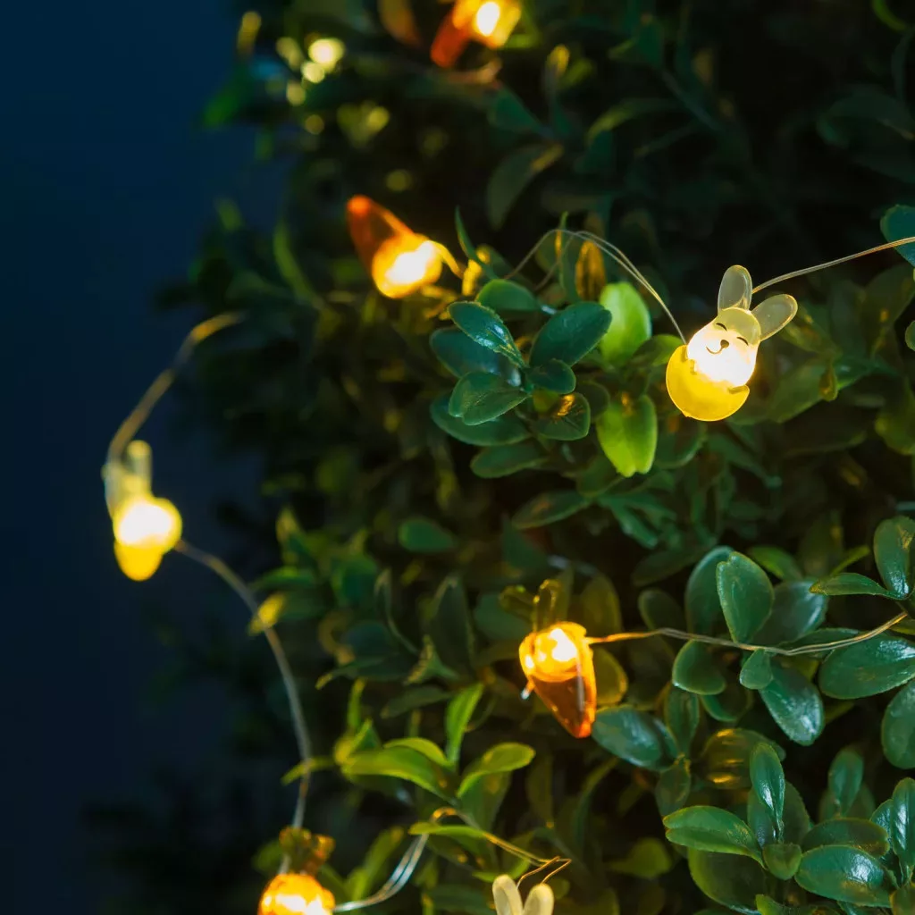 LED fényfüzér répa+nyuszi 2m 20Led 2*AA