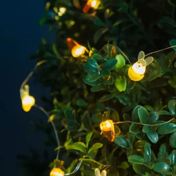 LED fényfüzér répa+nyuszi 2m 20Led 2*AA