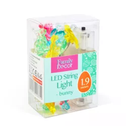 LED fényfüzér nyuszi 2m 20Led 2*AA