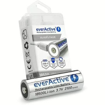   everActive 18500 2100mAh 3,7V Li-ion akku beépített tölto - USB-C csatlakozó